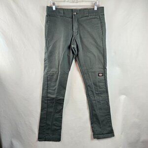 Dickies Pants Men 31x32 Green 811 Skinny Straight Workwear Stretch Durable Skate